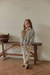 ［Melikey］Lace point rib leggings