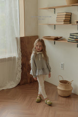 ［Melikey］Lace point rib leggings