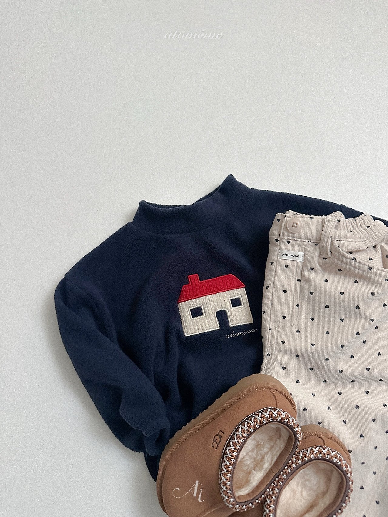 [atomeme] Heart Corduroy Pants