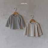 ［aladin］Button stripe tee