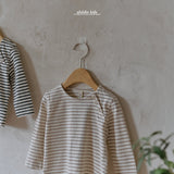 ［aladin］Button stripe tee