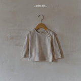 ［aladin］Button stripe tee