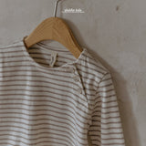 ［aladin］Button stripe tee