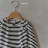 ［aladin］Button stripe tee