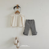 ［aladin］Check ribbon flare pants