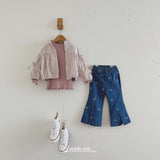 ［aladin］Ribbon denim flare pants