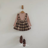 ［aladin］Marron suspender skirt