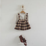 ［aladin］Marron suspender skirt