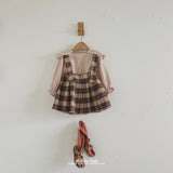 ［aladin］Marron suspender skirt