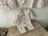 ［HIBYEBEBE］Iris flower lace quilting suit