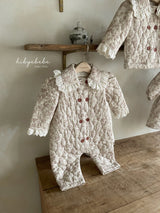 ［HIBYEBEBE］Iris flower lace quilting suit