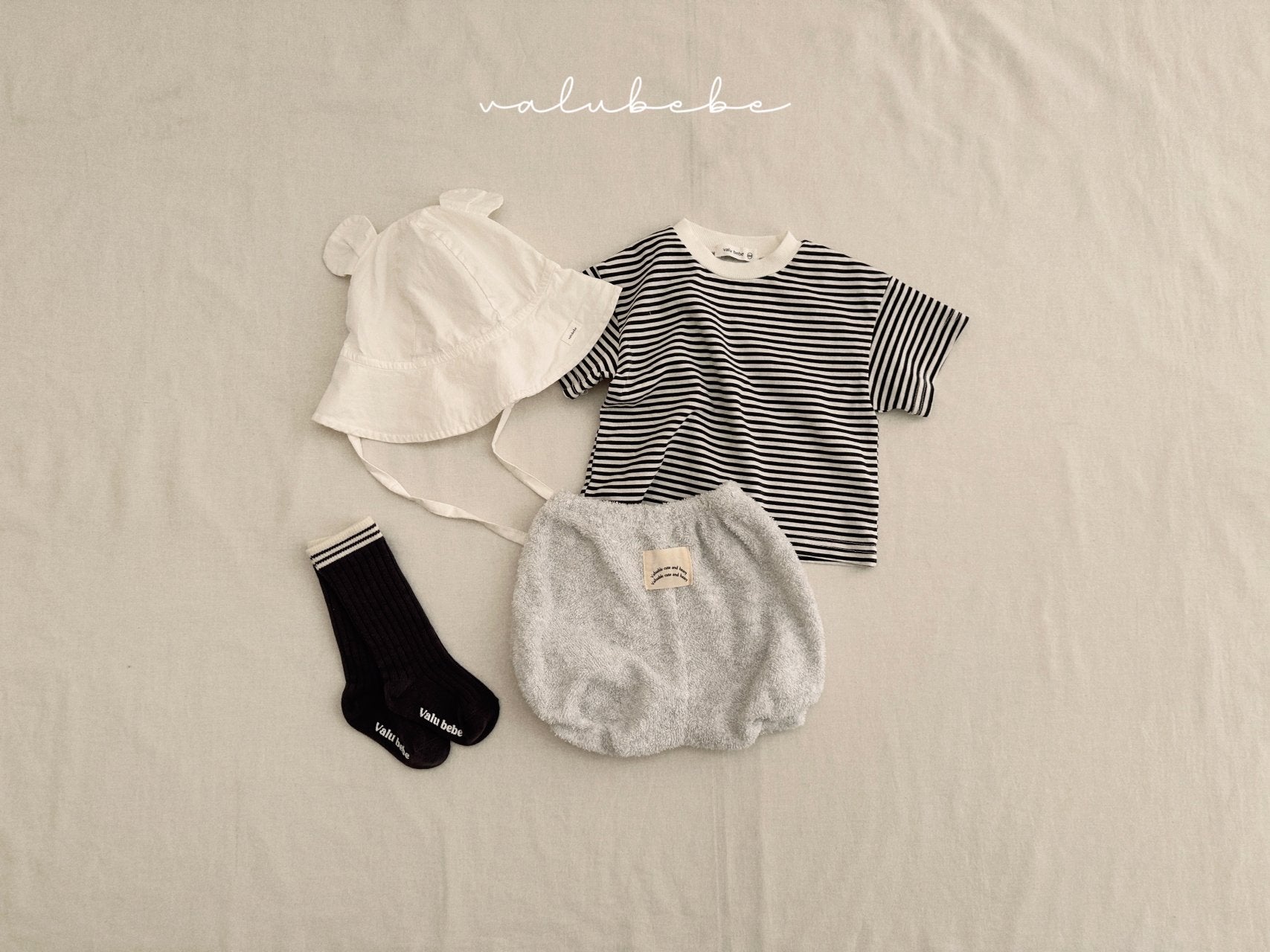 ［valubebe］Line stripe tee (baby & kids)