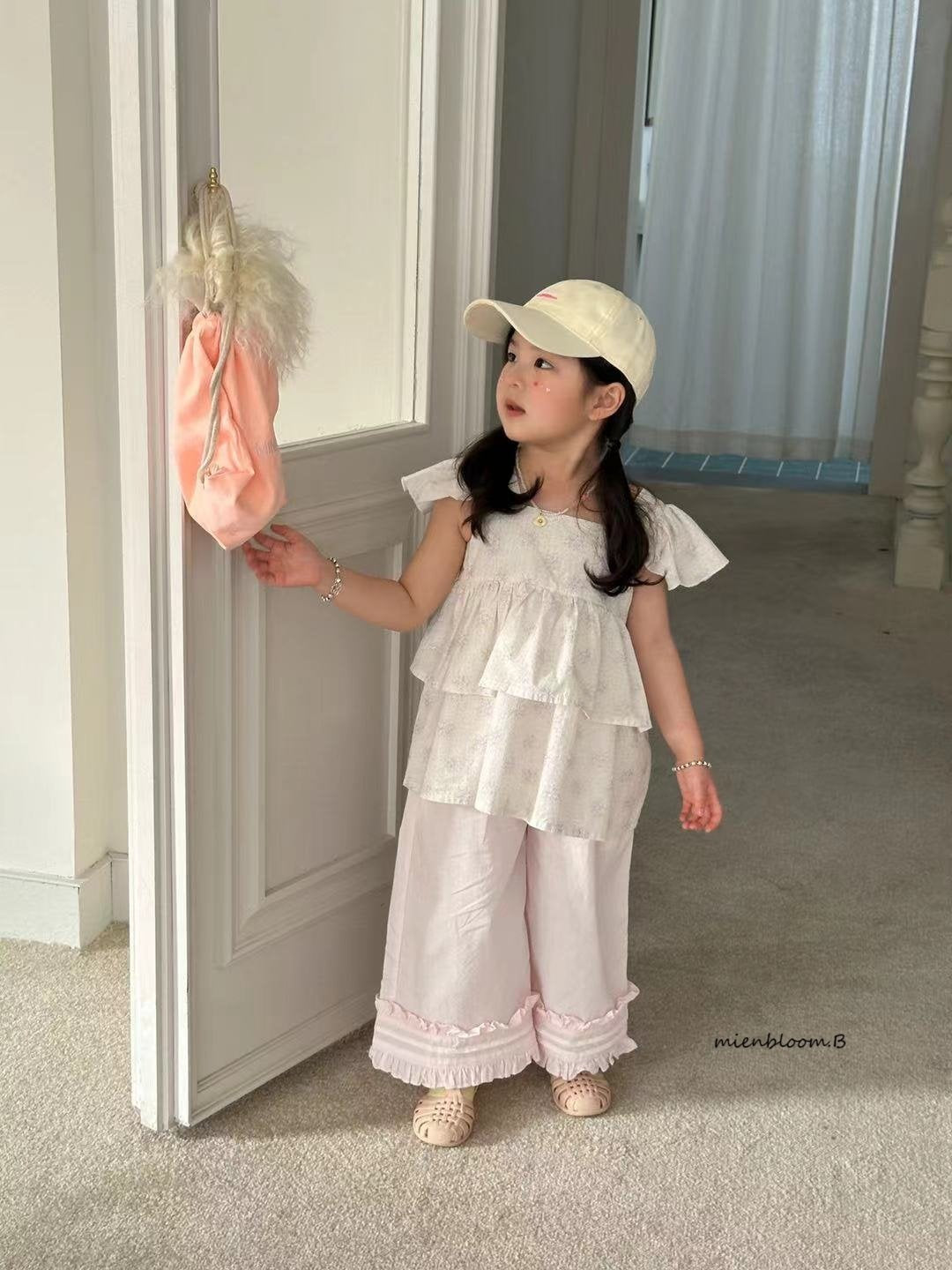 ［mienbloom.B］Frill wide pants