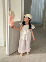 ［mienbloom.B］Frill wide pants