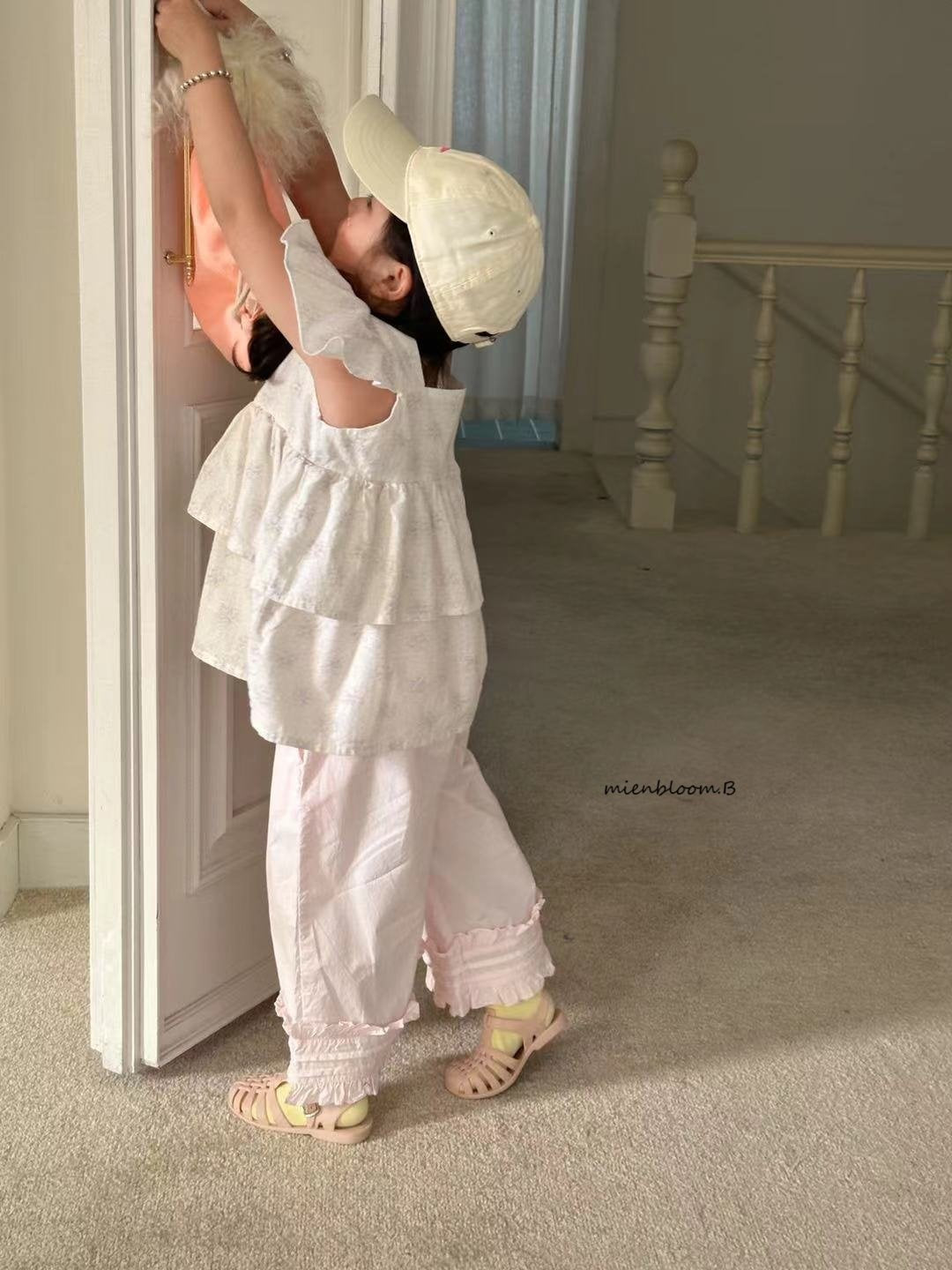 ［mienbloom.B］Frill wide pants
