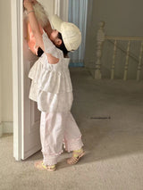 ［mienbloom.B］Frill wide pants