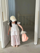 ［mienbloom.B］Frill wide pants