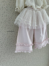 ［mienbloom.B］Frill wide pants