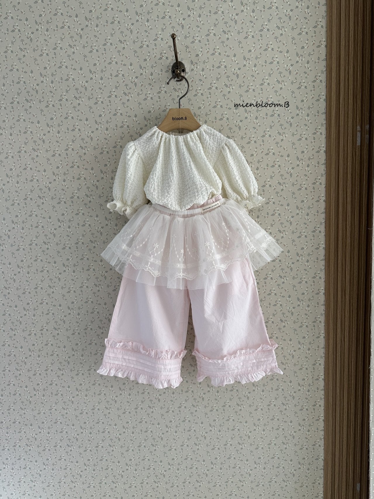 ［mienbloom.B］Frill wide pants