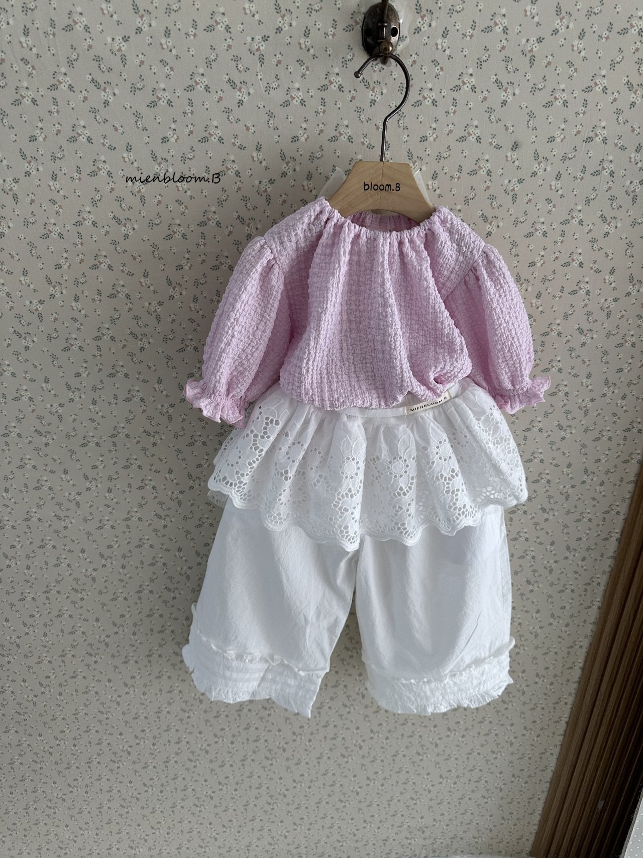 ［mienbloom.B］Frill wide pants
