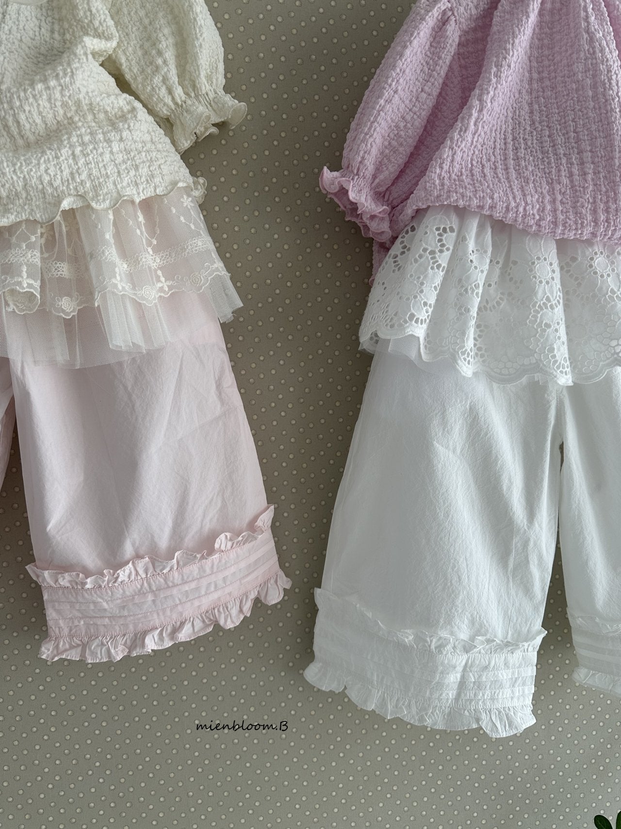［mienbloom.B］Frill wide pants