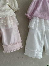 ［mienbloom.B］Frill wide pants