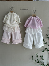 ［mienbloom.B］Frill wide pants