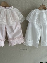 ［mienbloom.B］Frill wide pants
