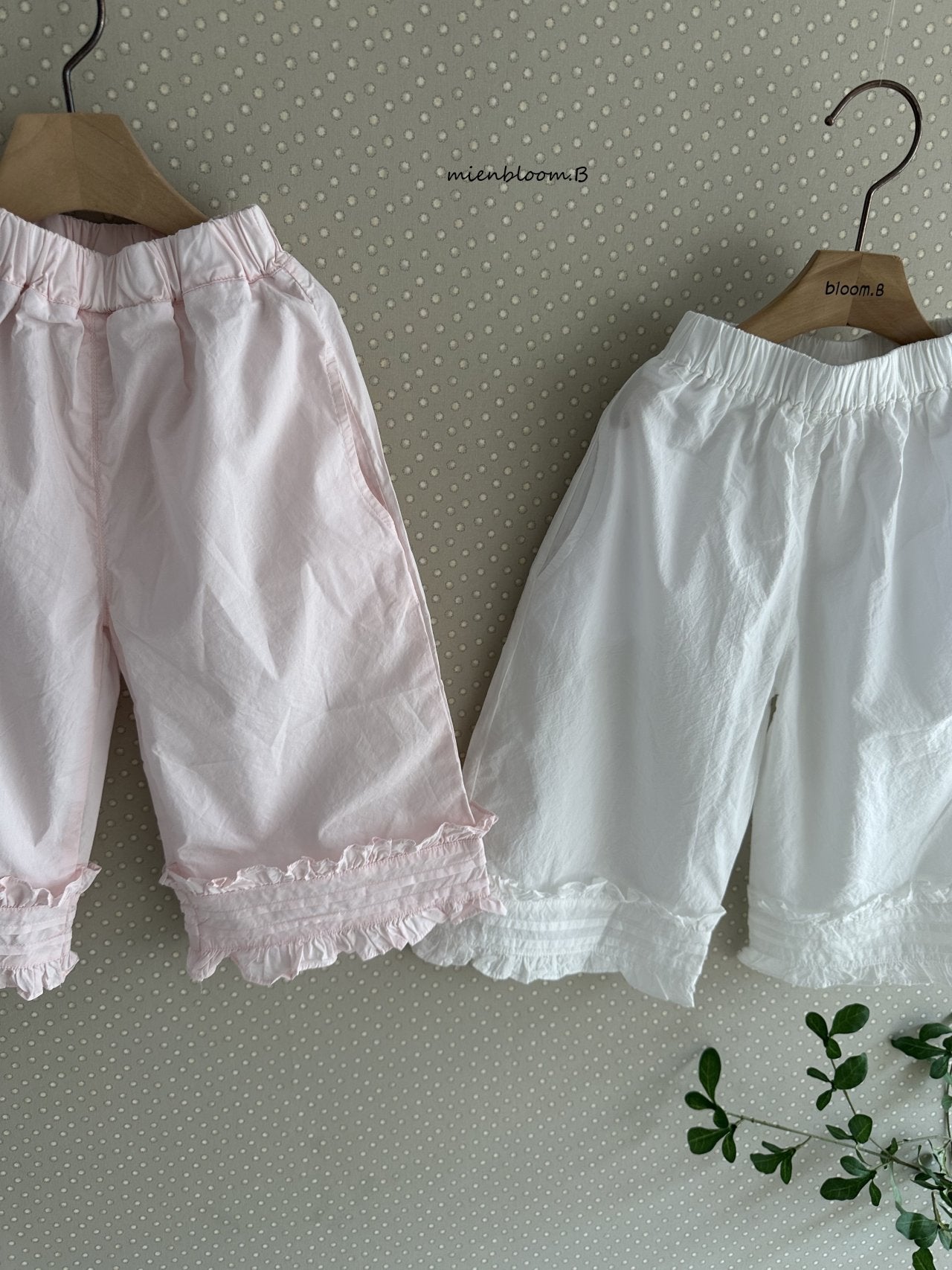 ［mienbloom.B］Frill wide pants