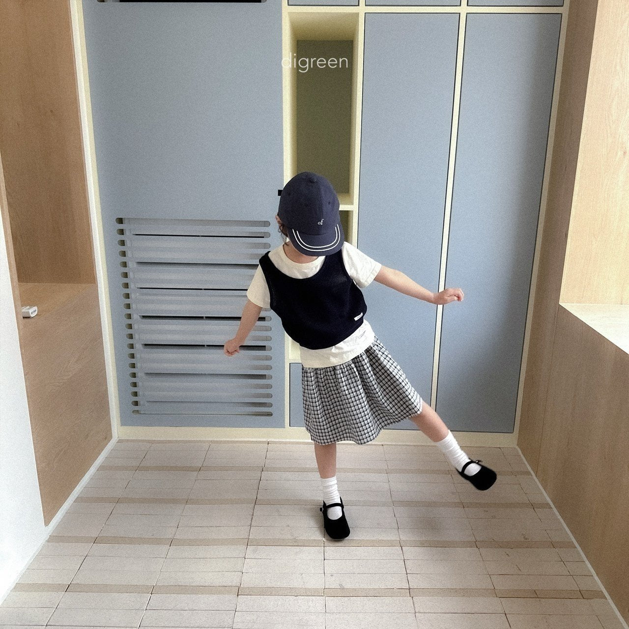 ［digreen］Flutter knit vest