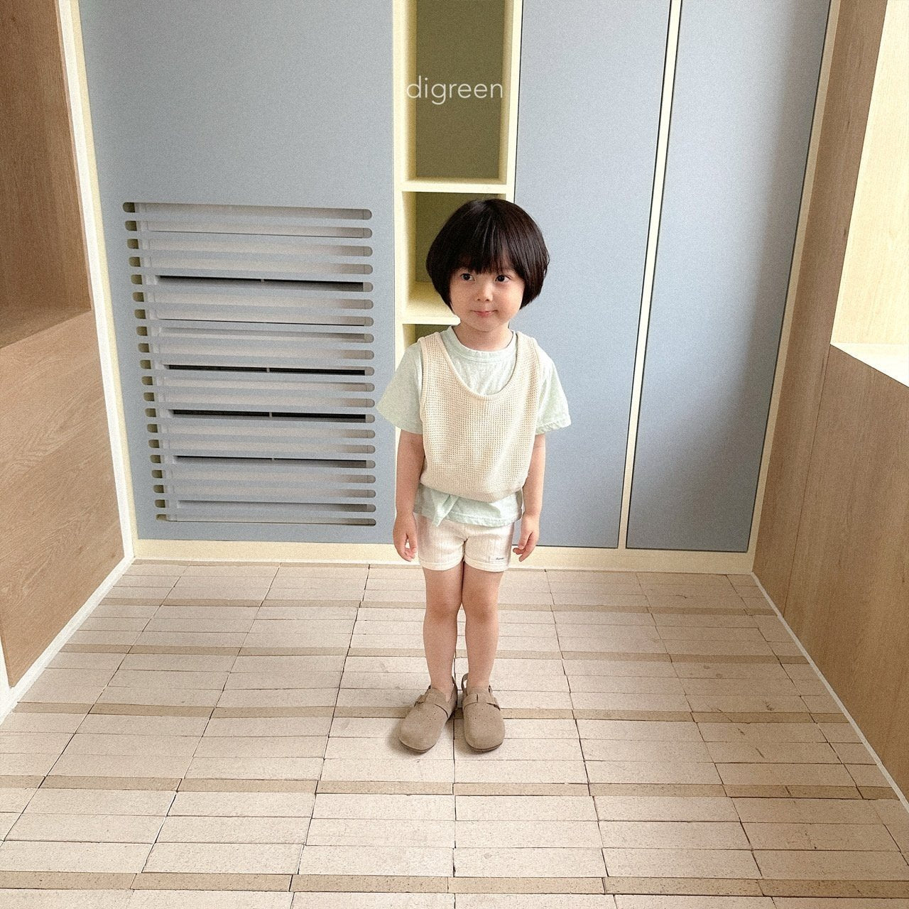 ［digreen］Flutter knit vest