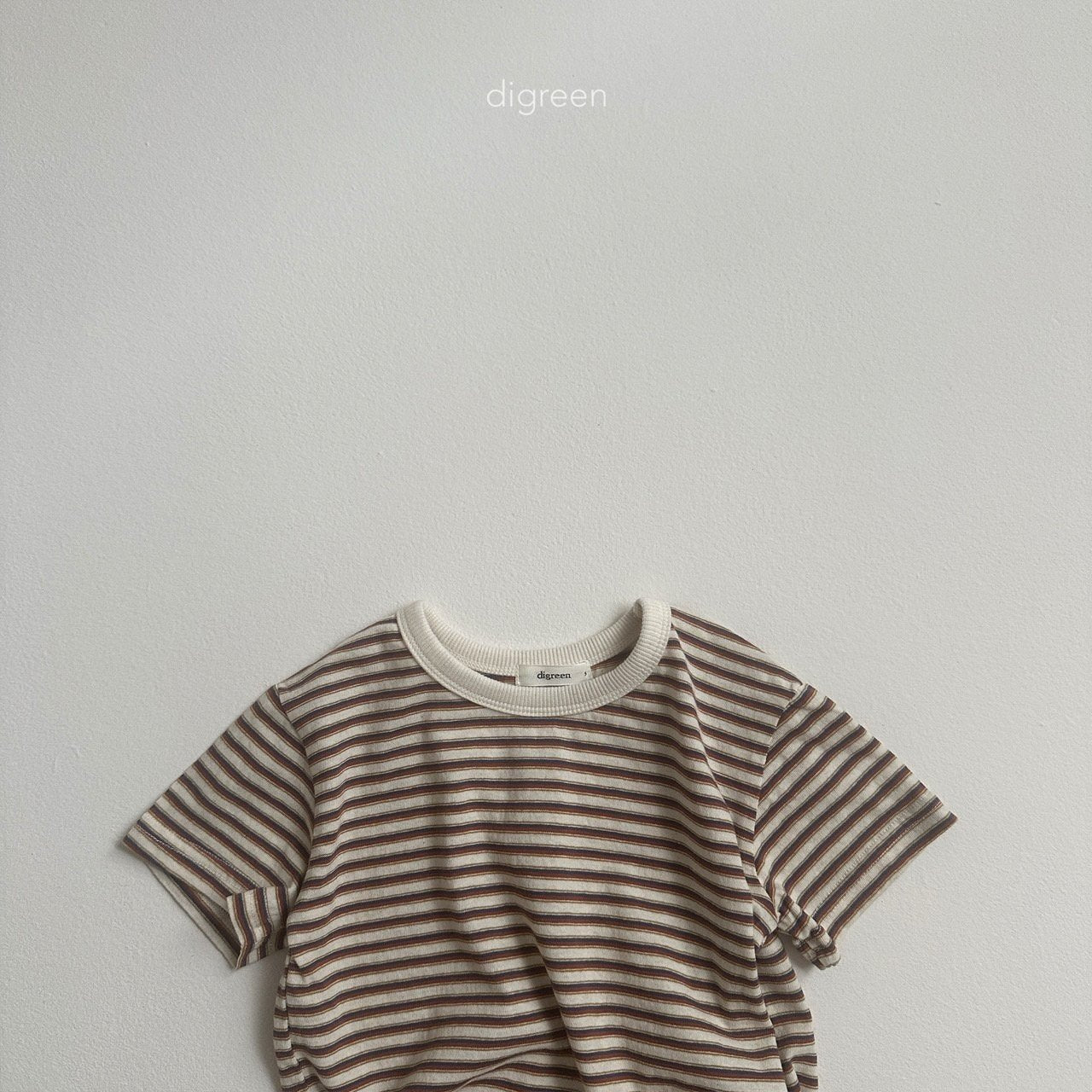 ［digreen］Preppy stripe tee