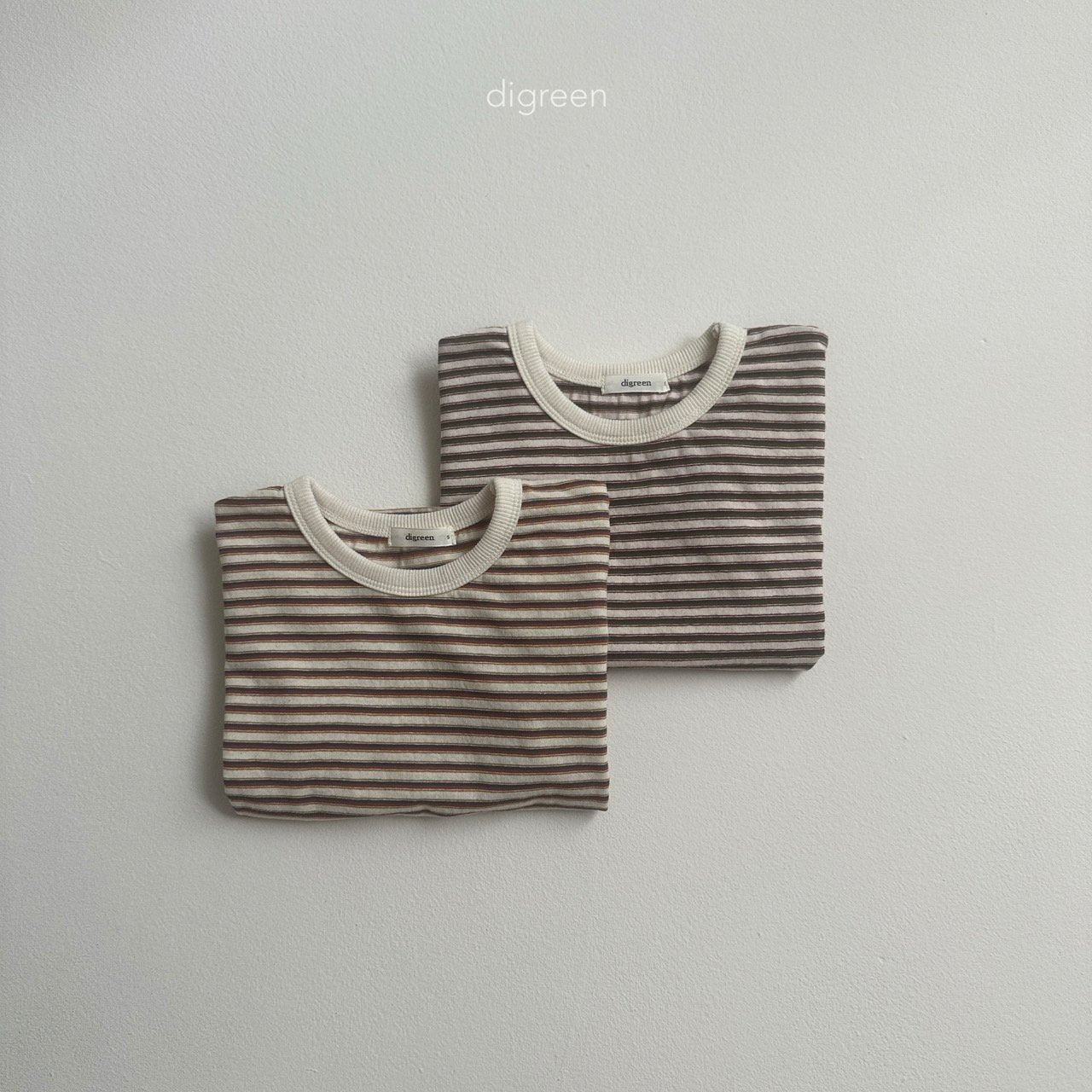 ［digreen］Preppy stripe tee