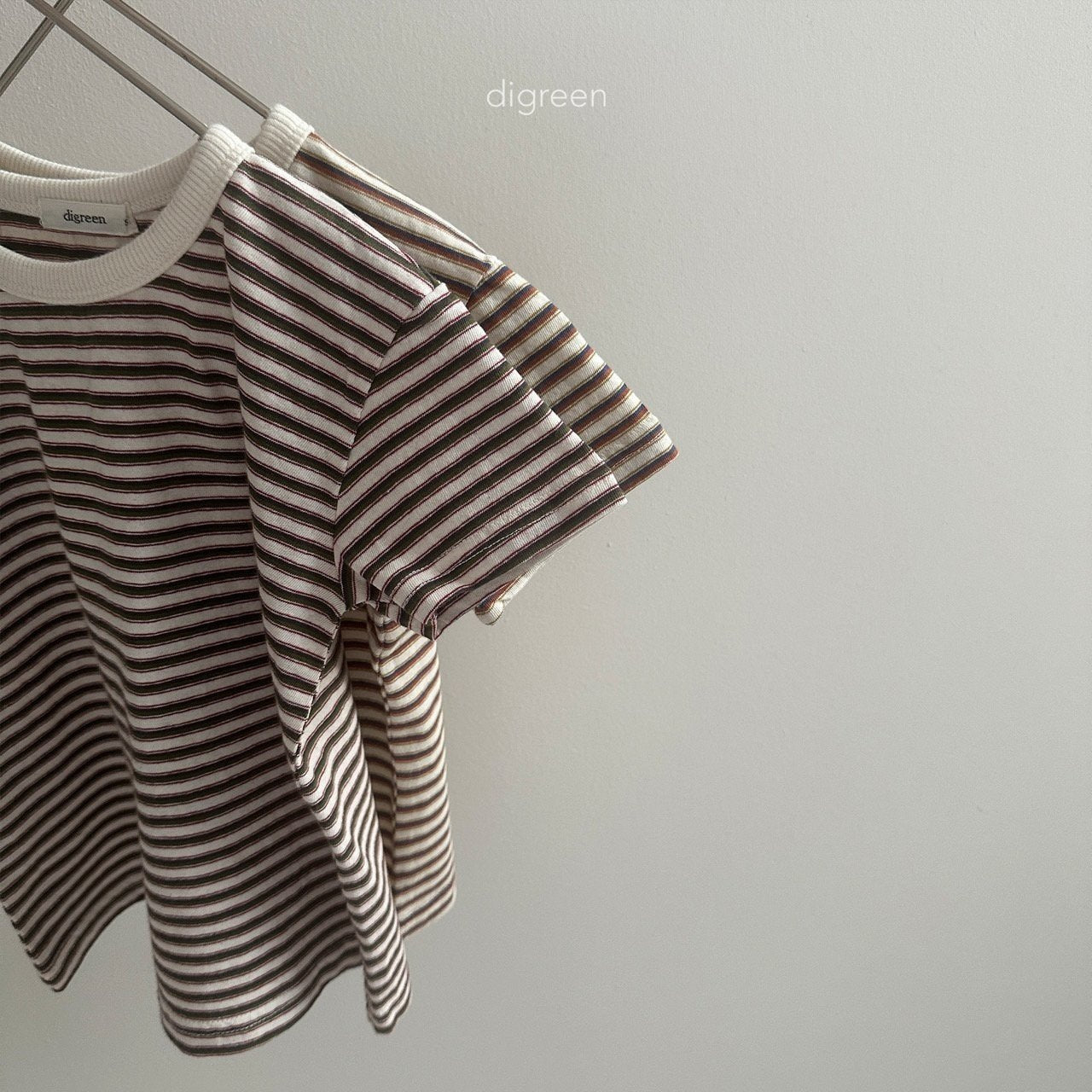 ［digreen］Preppy stripe tee