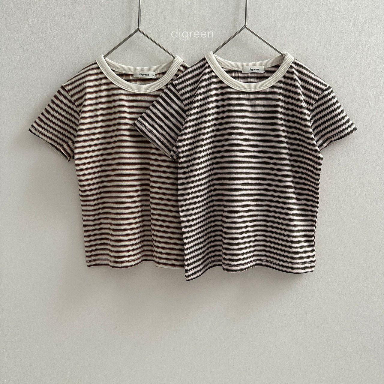 ［digreen］Preppy stripe tee