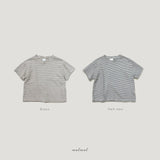 ［MELMEL］Stripe 1/2 tee