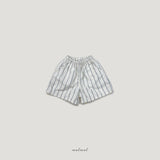 ［MELMEL］Stripe cotton short pants