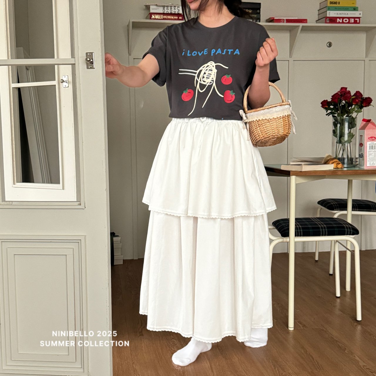 ［ninibello］Apron long skirt (adult)