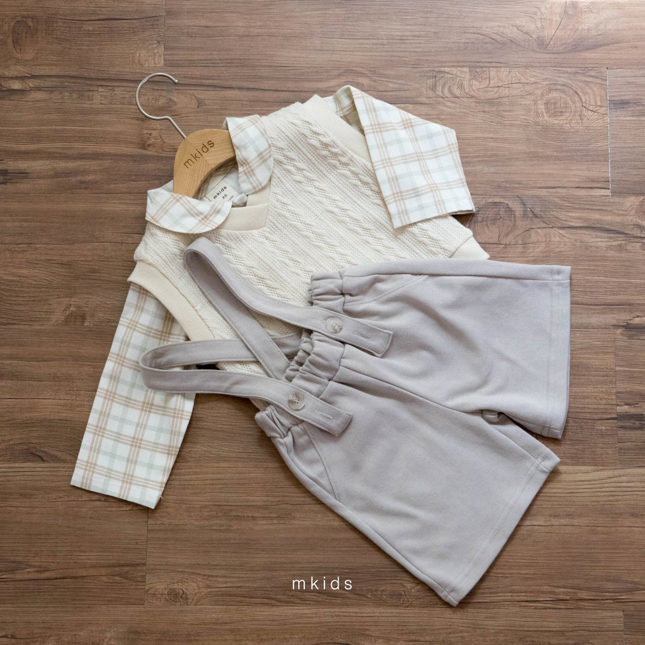 ［mkids］Julian suspender pants