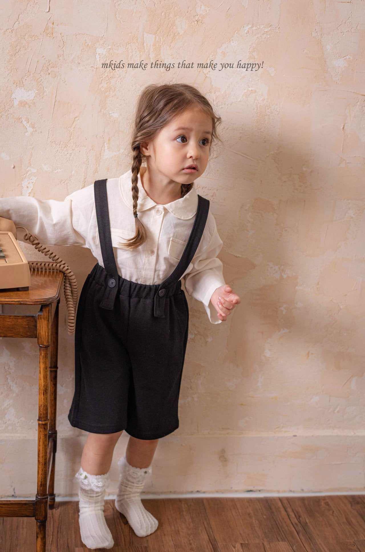 ［mkids］Julian suspender pants