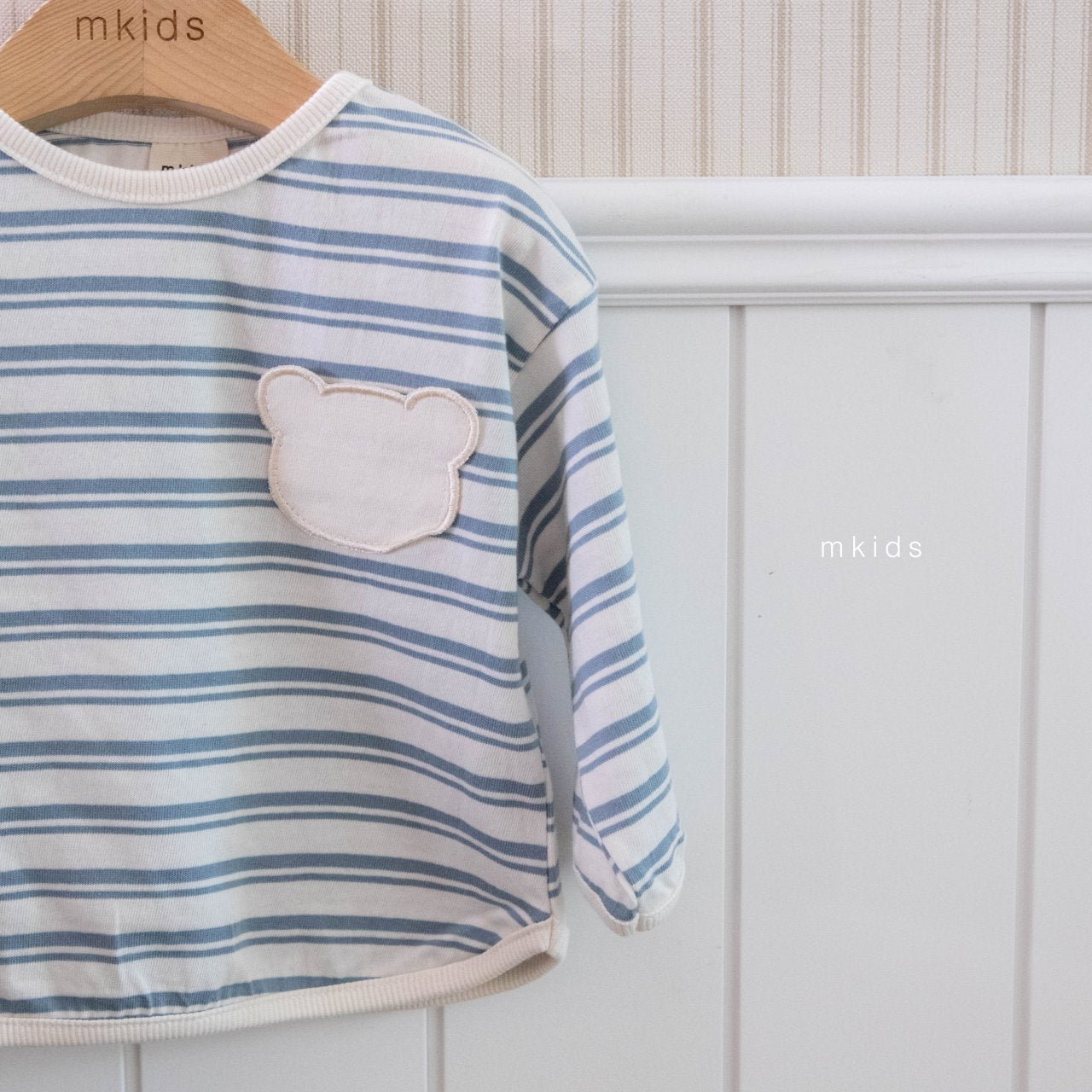 ［mkids］Bear stripe tee