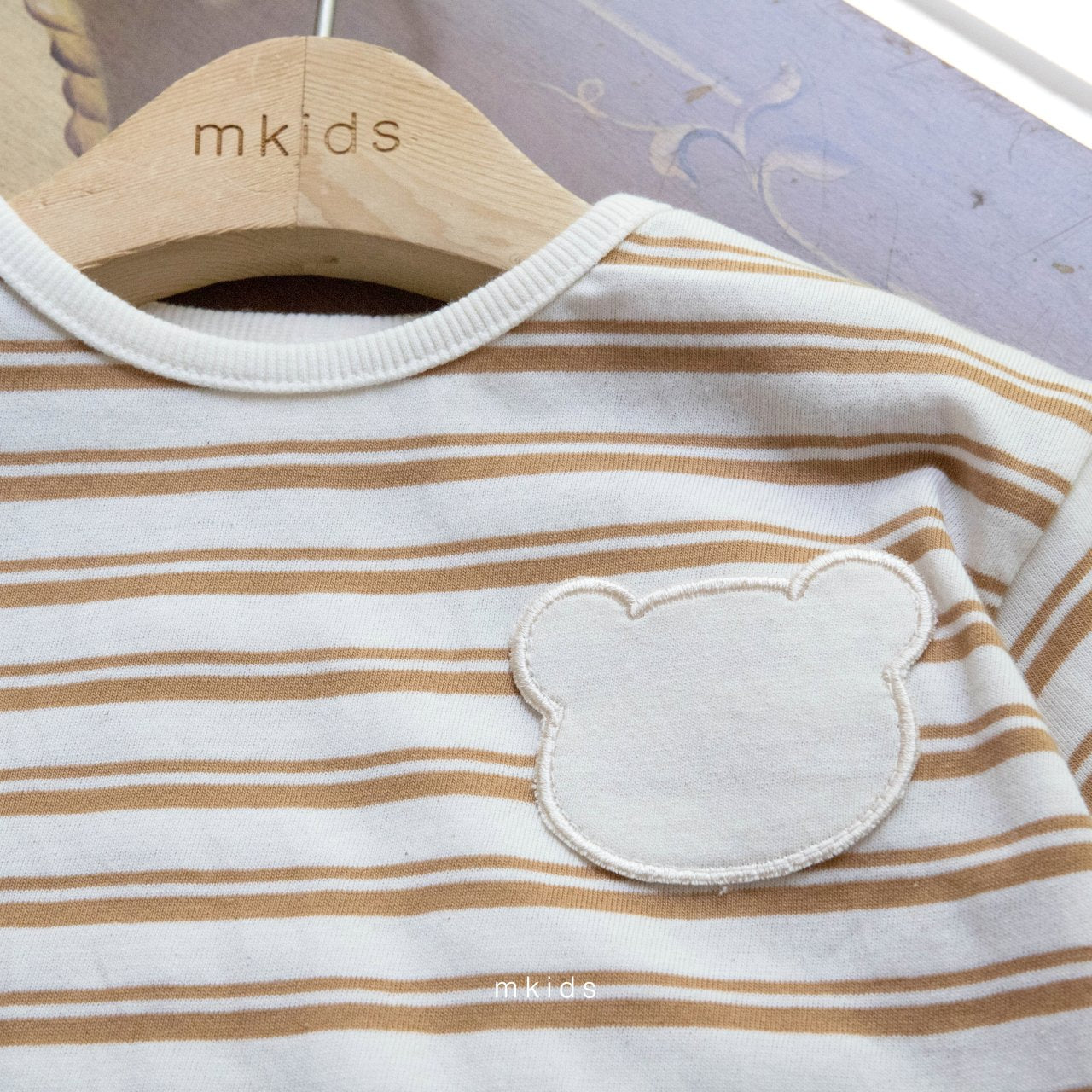 ［mkids］Bear stripe tee