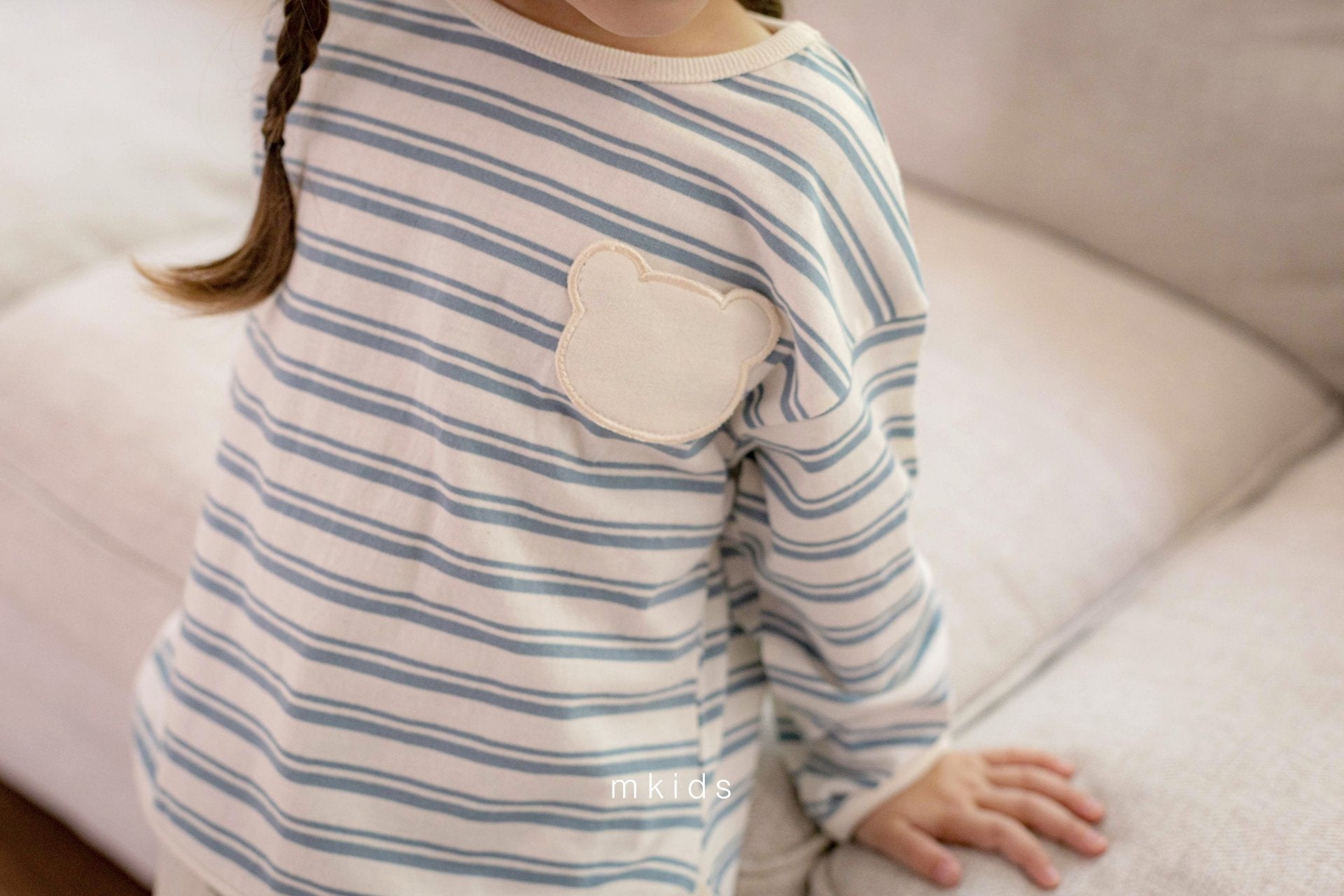 ［mkids］Bear stripe tee
