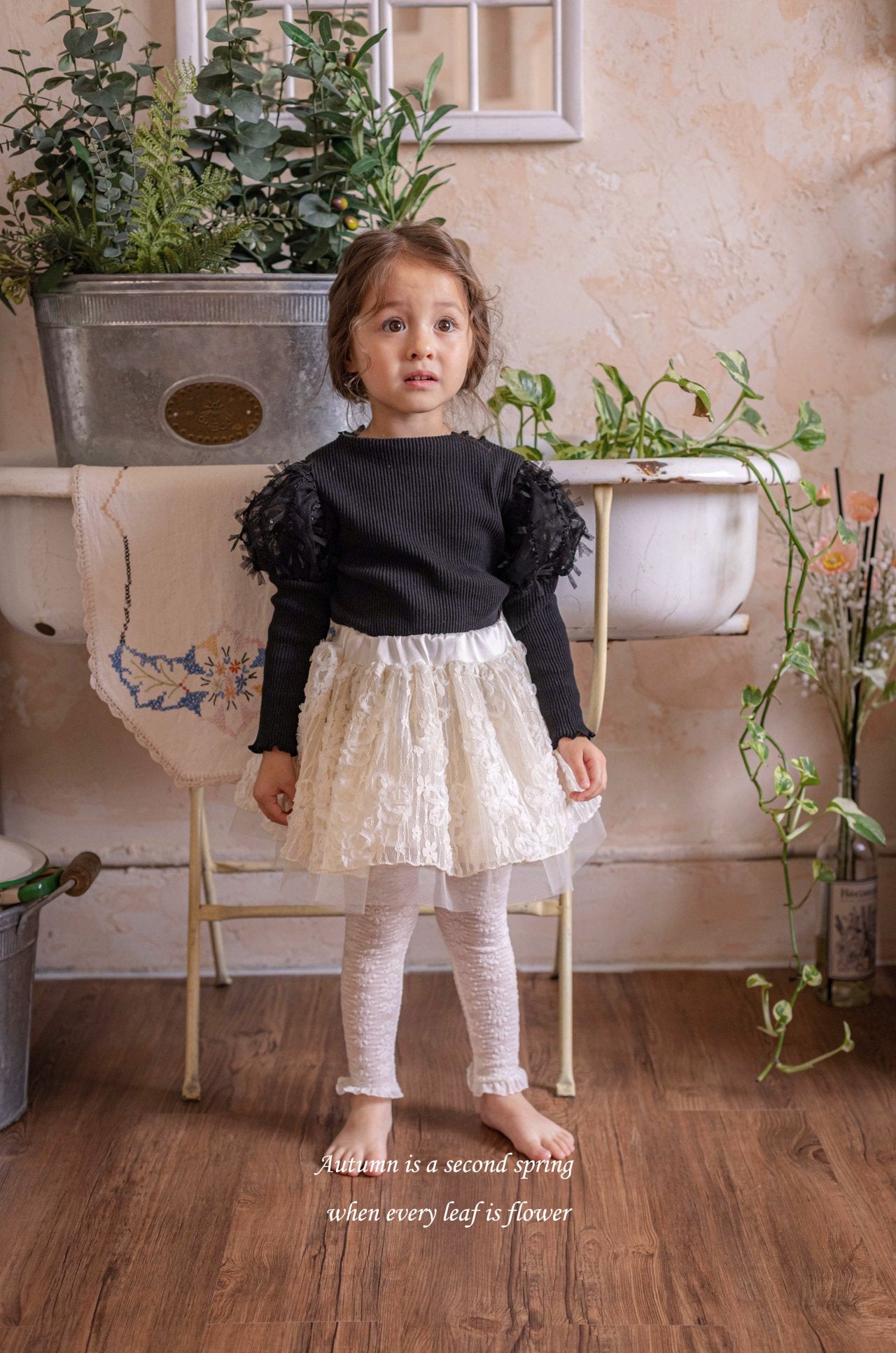 ［mkids］Flora lace skirt