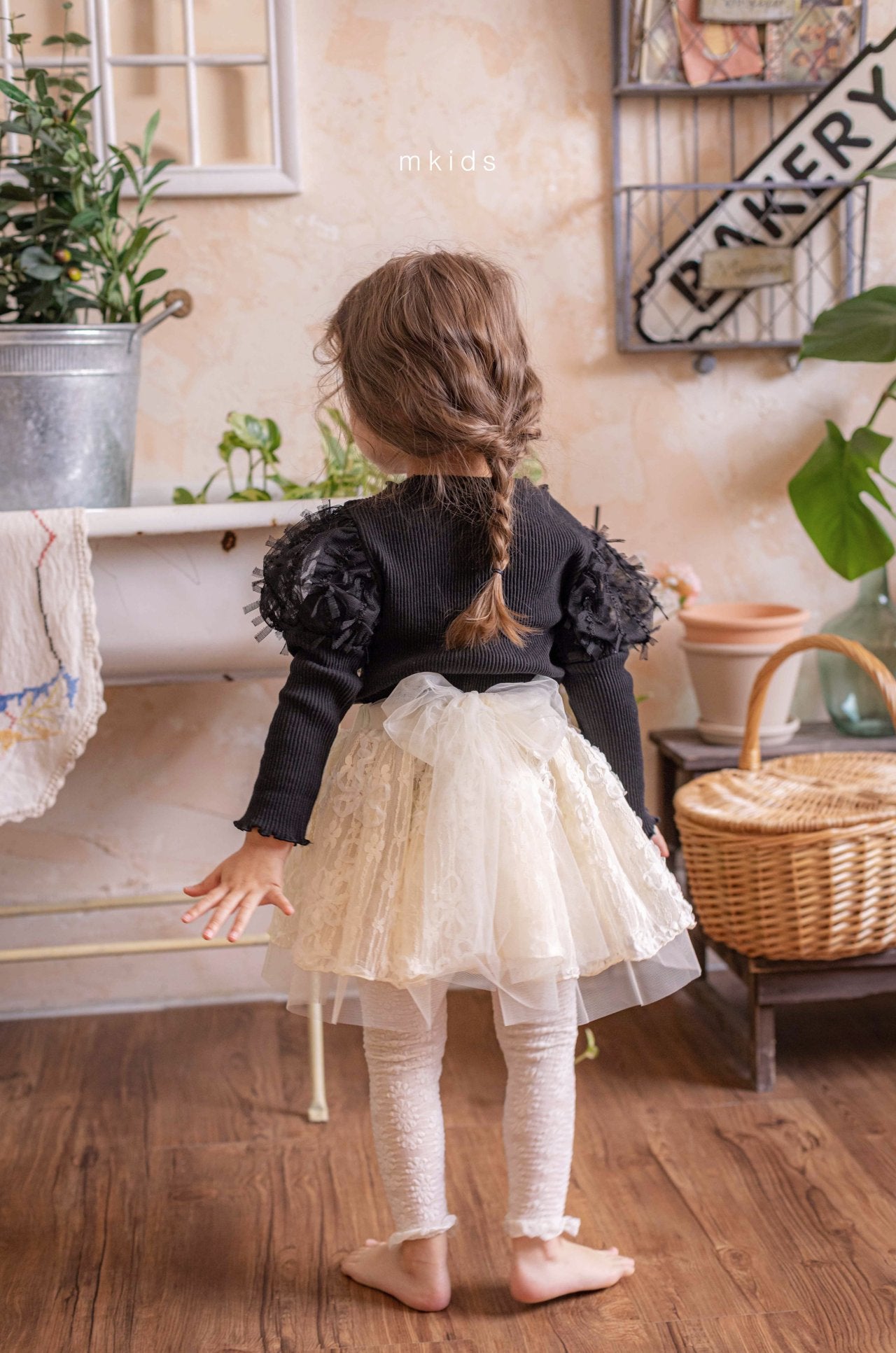 ［mkids］Flora lace skirt
