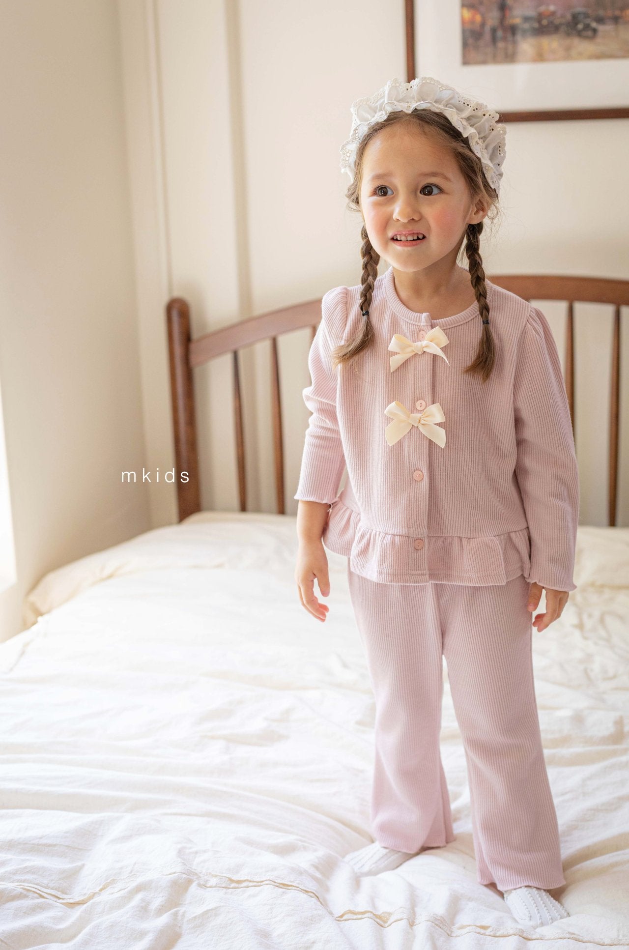 ［mkids］Cream puffs ribbon set