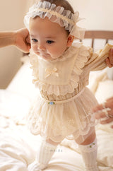 ［mkids］Flower lace apron