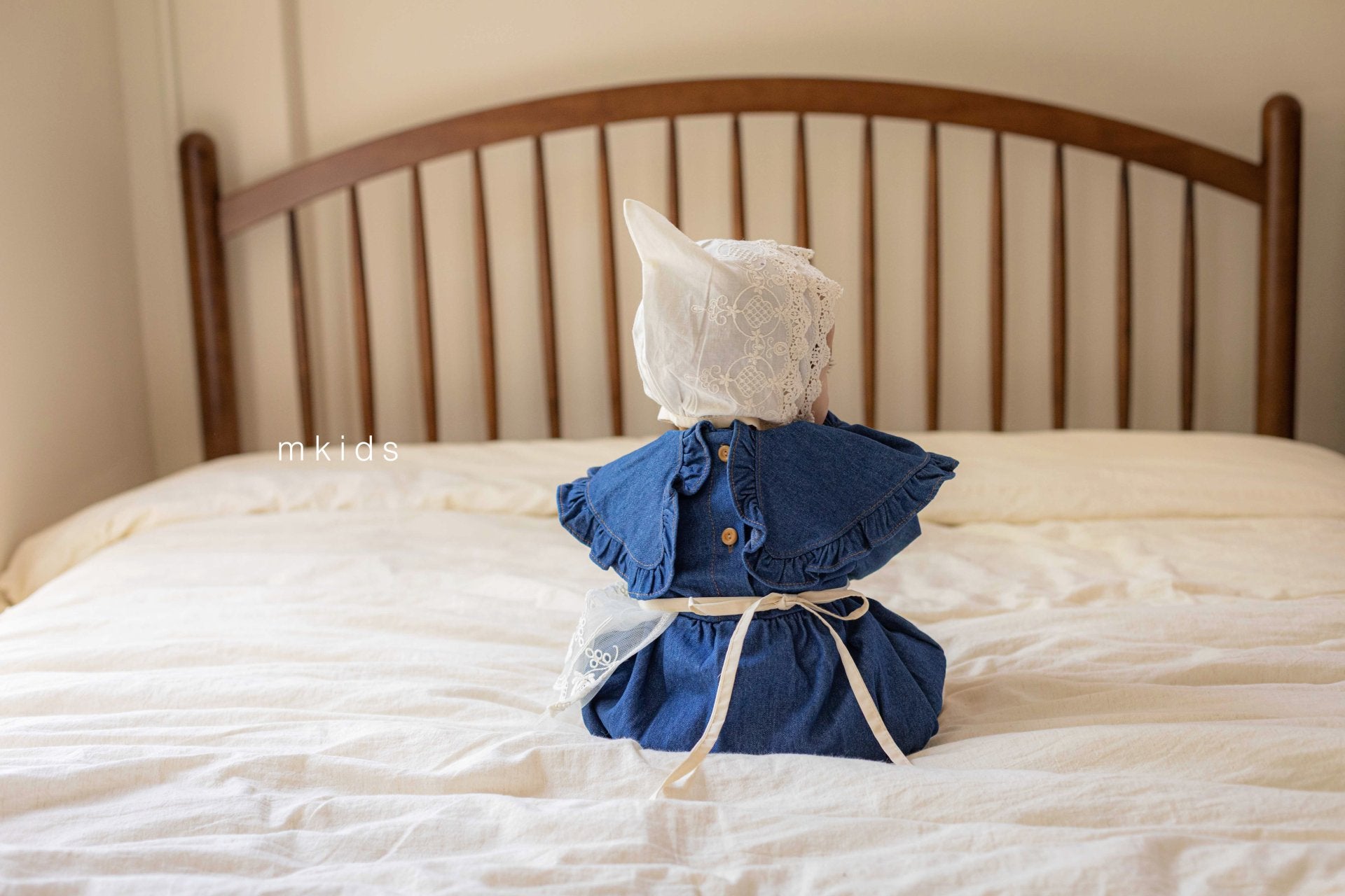 ［mkids］Flower lace apron