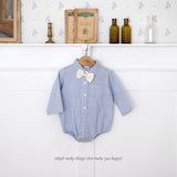［mkids］Vest ribbon tie rompers