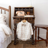 ［mkids］Vest ribbon tie rompers